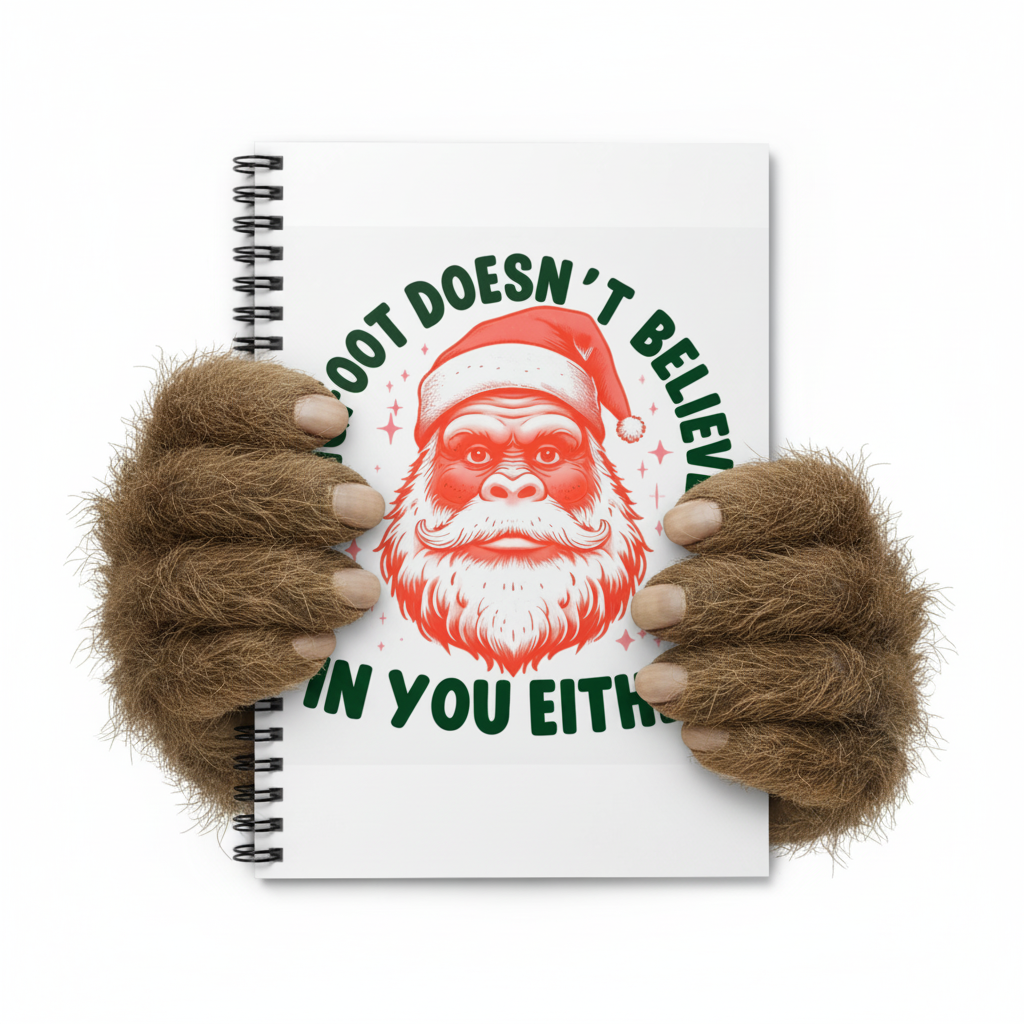 Mockup 1 - Bigfoot hands holding notebook