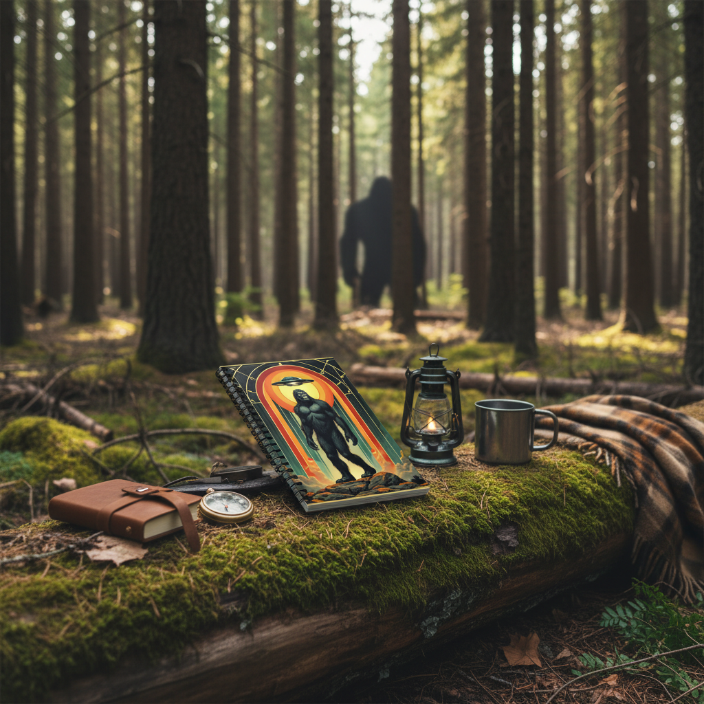 Mockup 1 - Forest wilderness with pine trees