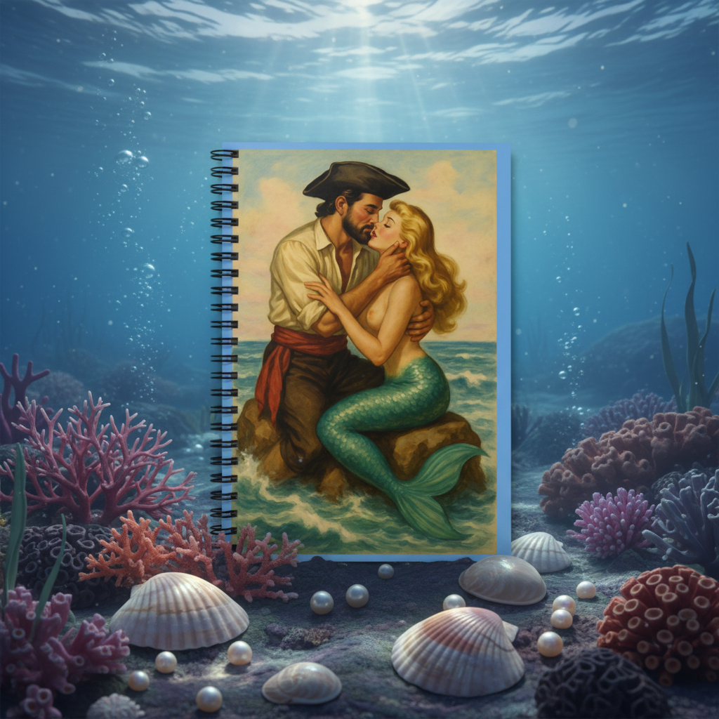 Mockup 1 - Romantic ocean scene with pearls