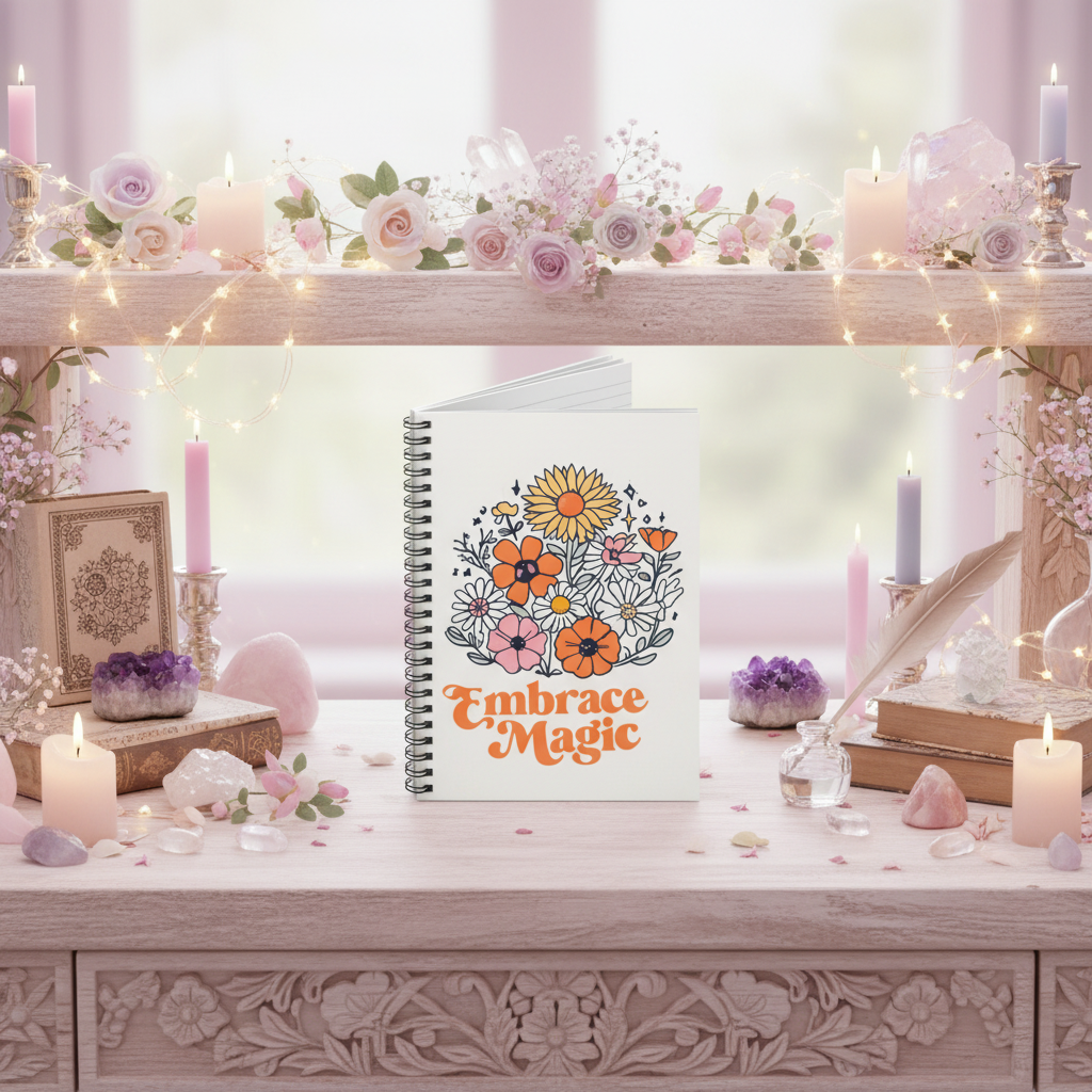 Mockup 2 - Whimsical workspace with glowing lights
