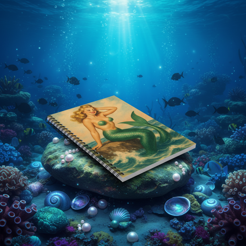 Mockup 3 - Mystical underwater mermaid scene