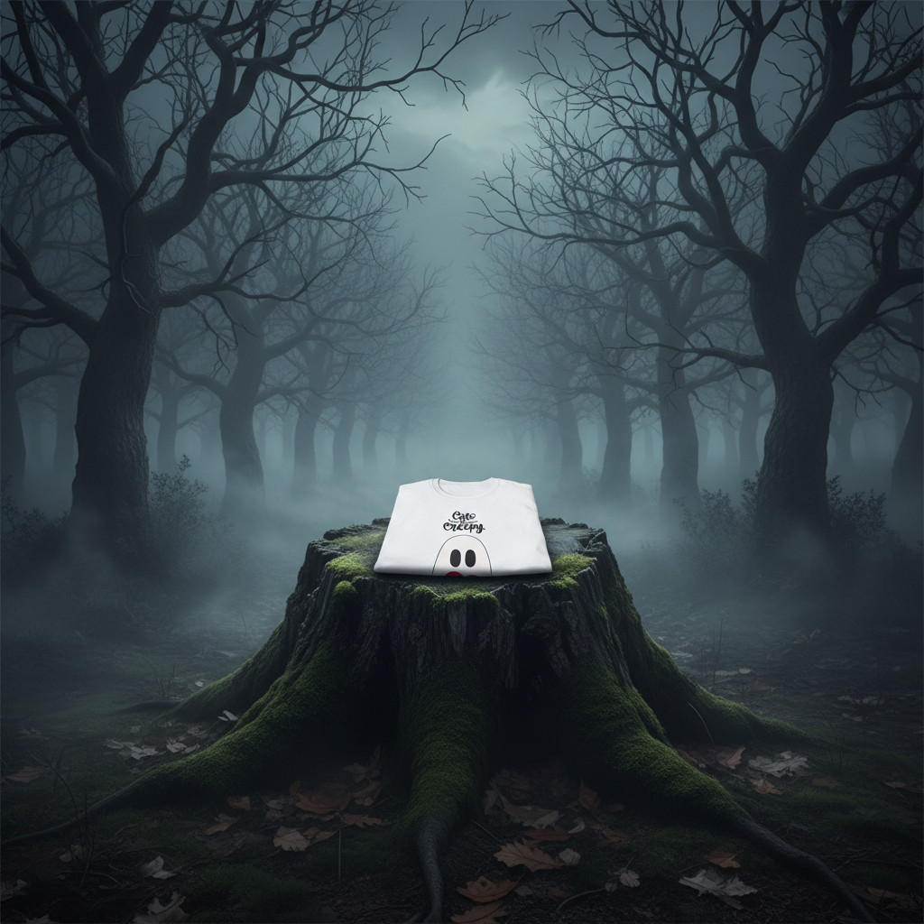 Mockup 4 - Dark spooky forest with fog