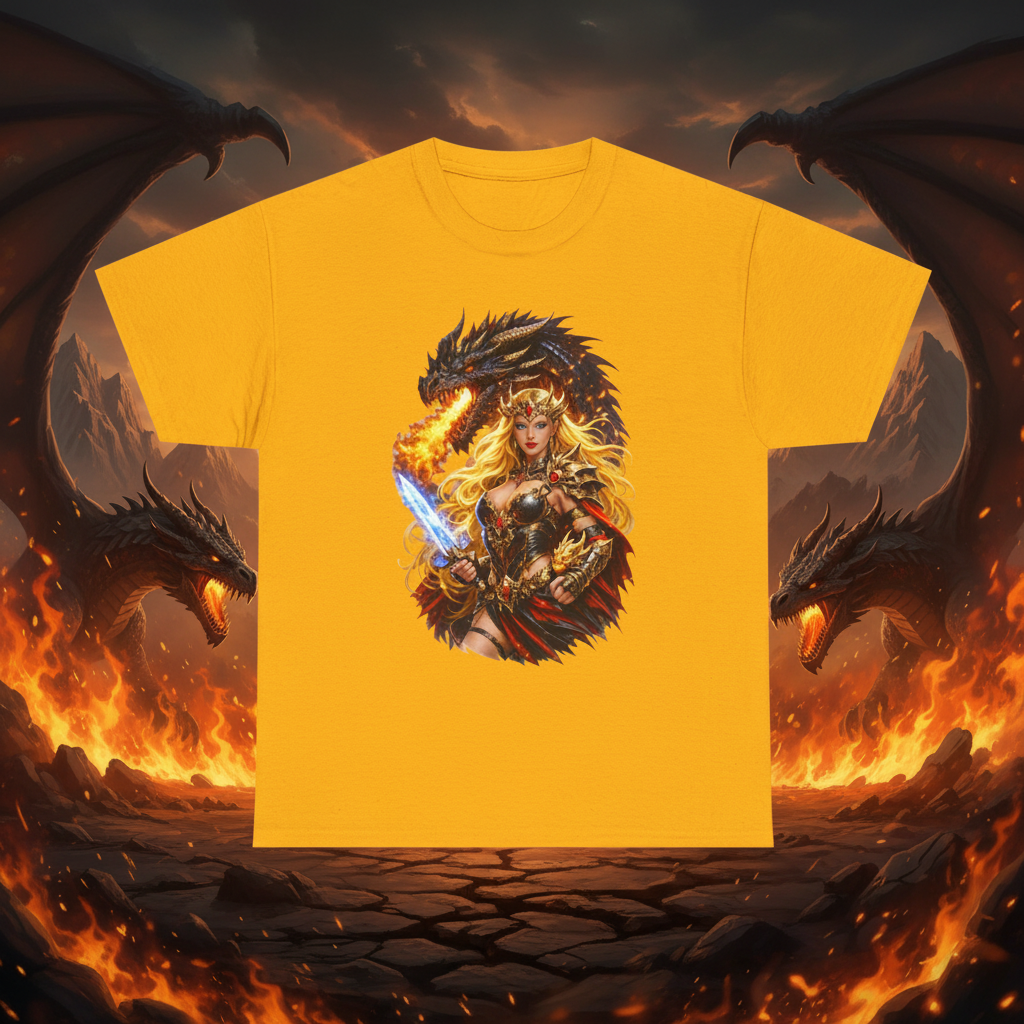 Mockup 4 - Fire-breathing dragon backdrop