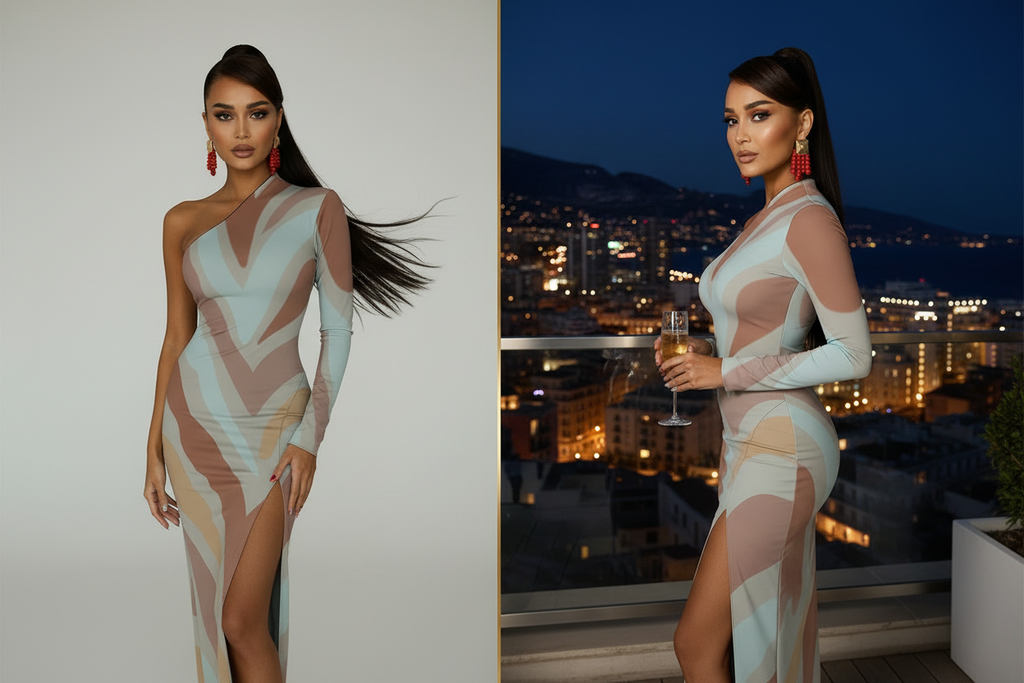 Monaco Maxi Dress - Side by Side