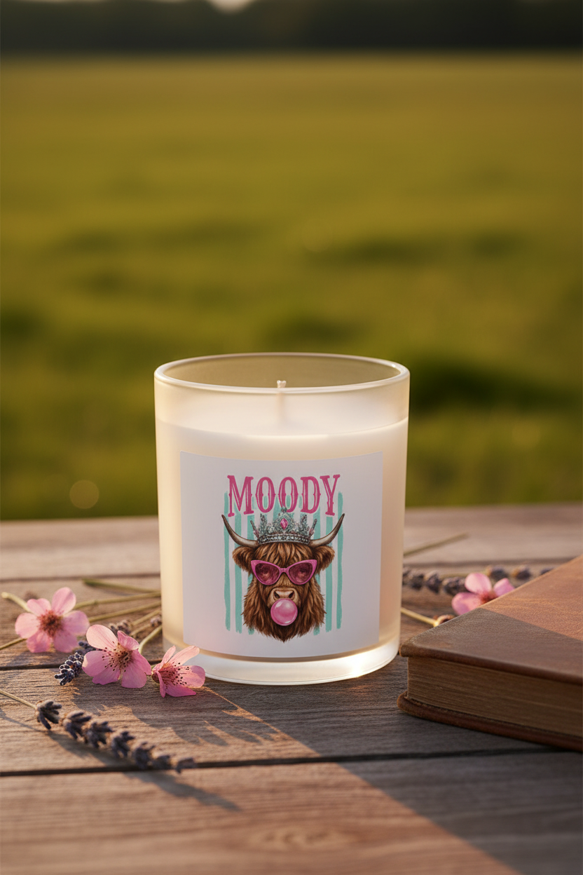 Moody Frosted Candle - Farm Table
