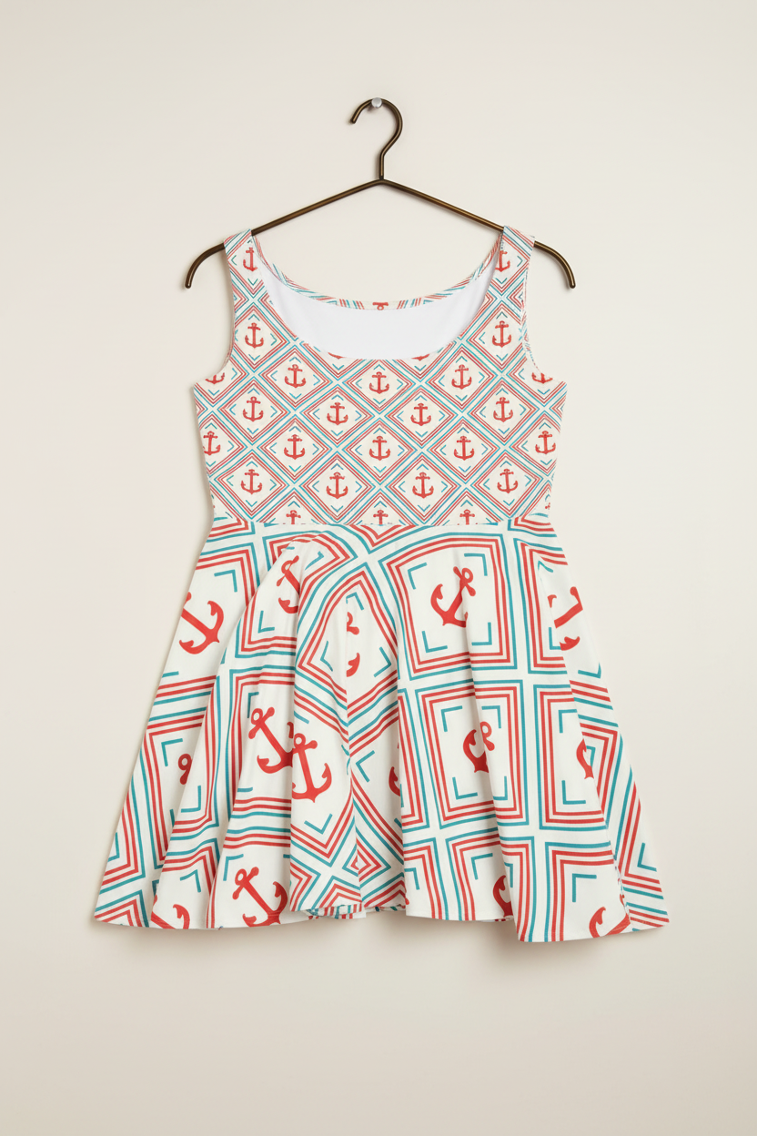Nautical Anchor Dress on Hanger