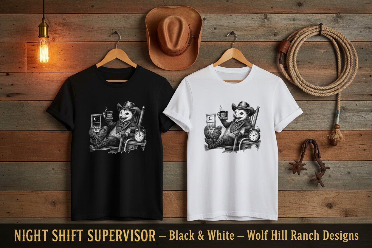 Night Shift Supervisor Shirts on Hangers