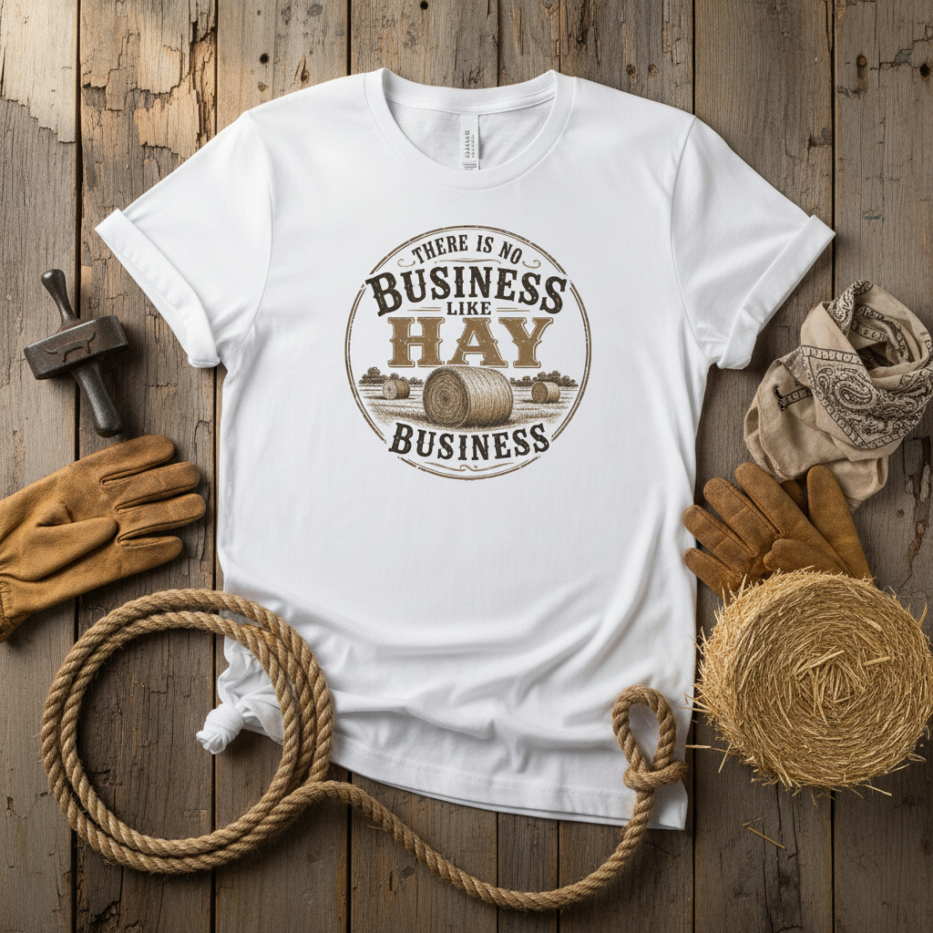 No Business Like Hay Business Flat Lay Mockup