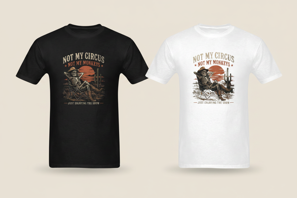 Not My Circus – Black & White Side by Side