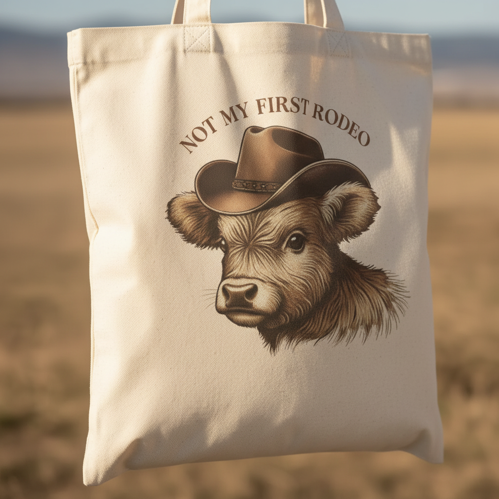 Not My First Rodeo Tote Bag Close-Up