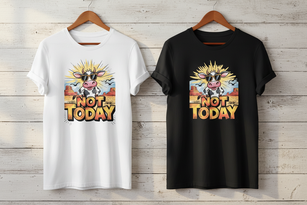 Not Today Bull Tee - On Hanger