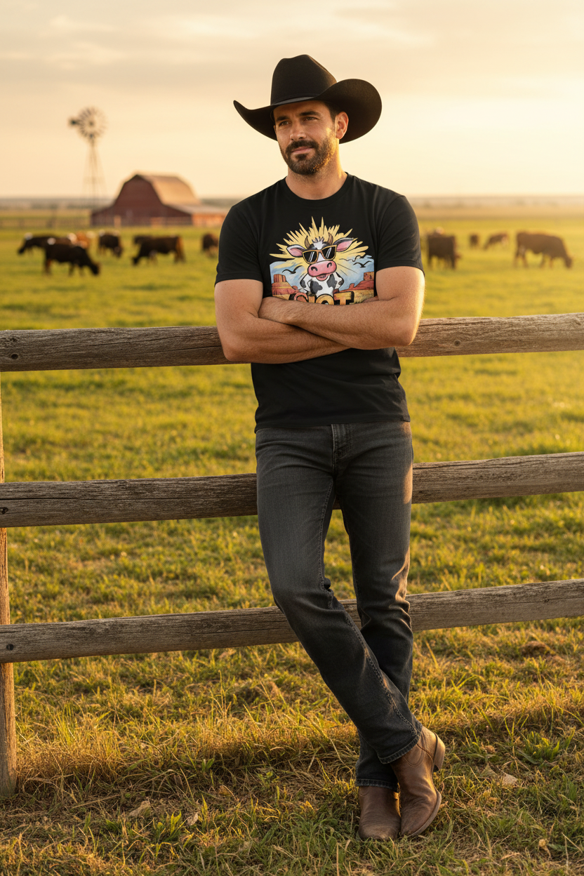 Not Today - Cowboy Black Tee Fence