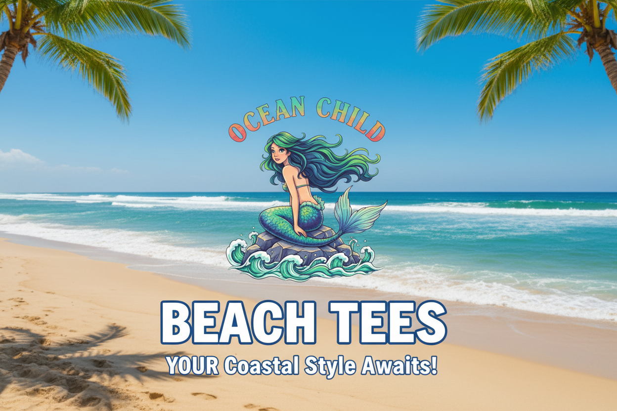 Ocean Child Mermaid Beach Banner