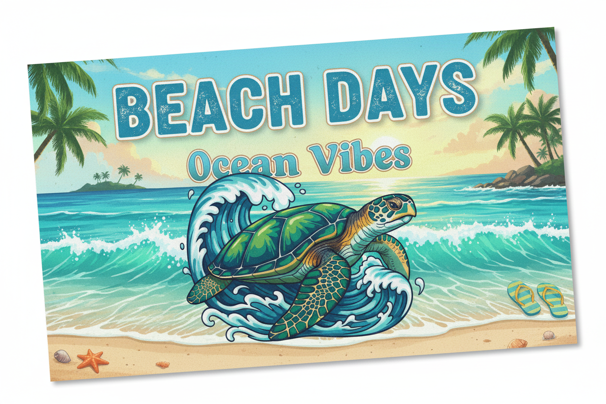 Ocean Vibes Beach Days Ad