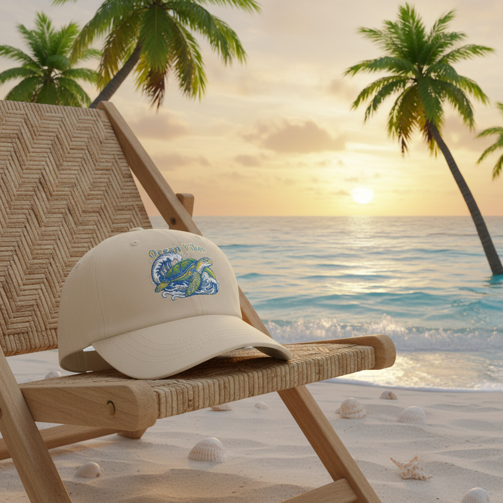 Ocean Vibes Dad Cap - Stone Beach