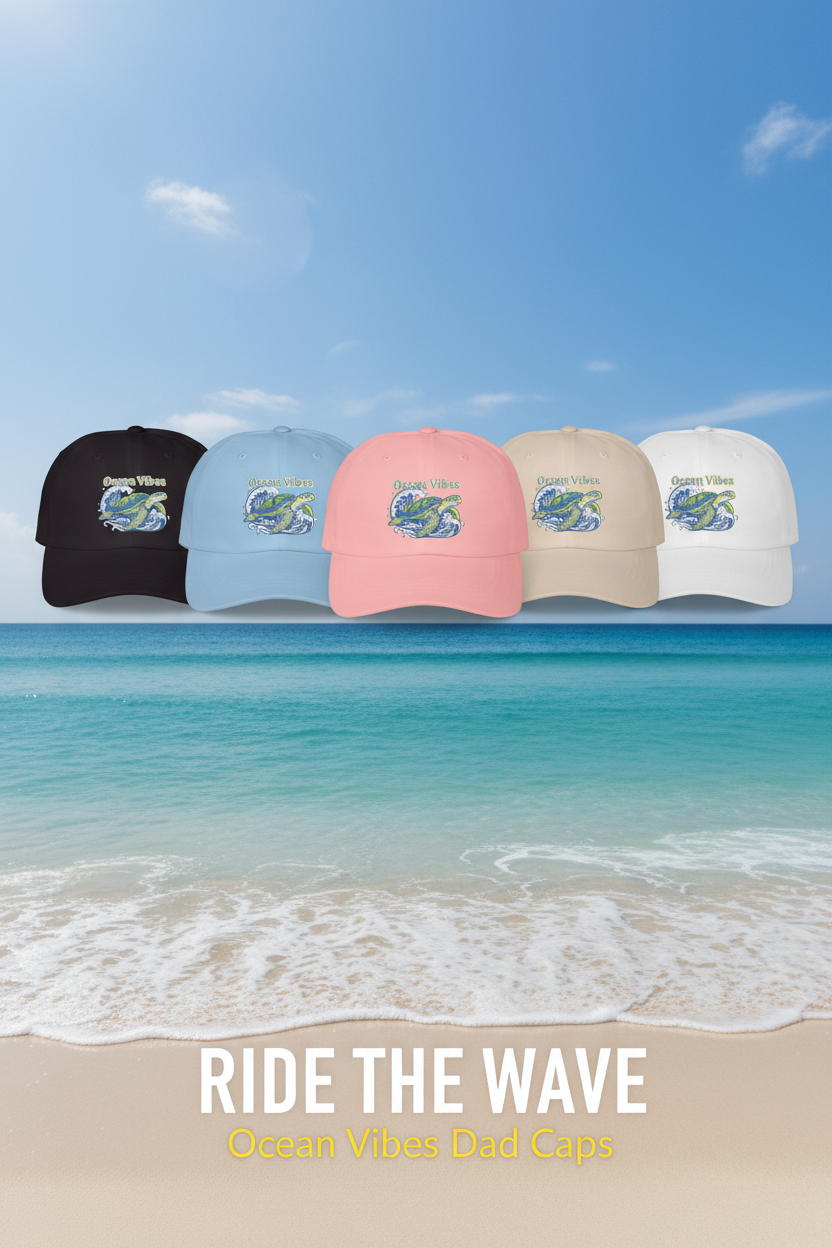 Ocean Vibes Dad Caps All Colors Ad