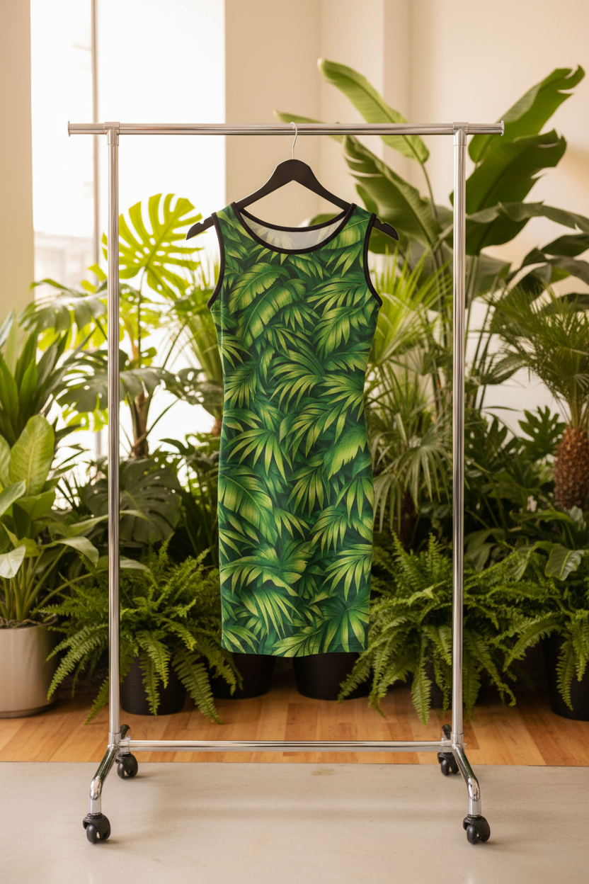 Palm Paradise Dress on Rack
