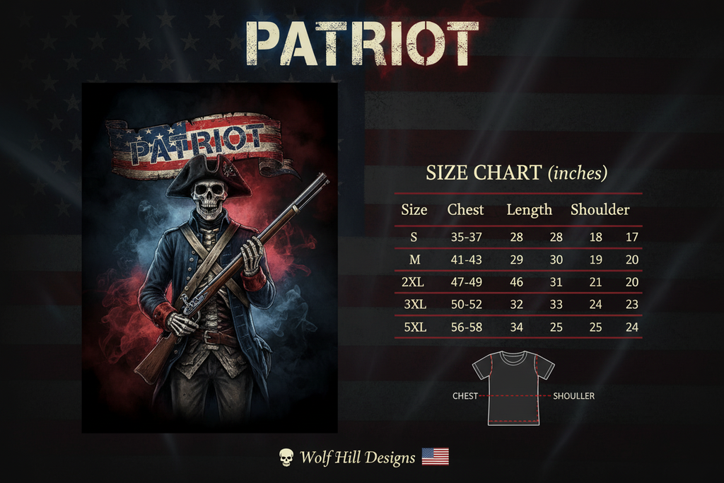 Patriot Skeleton Rifle - Size Chart