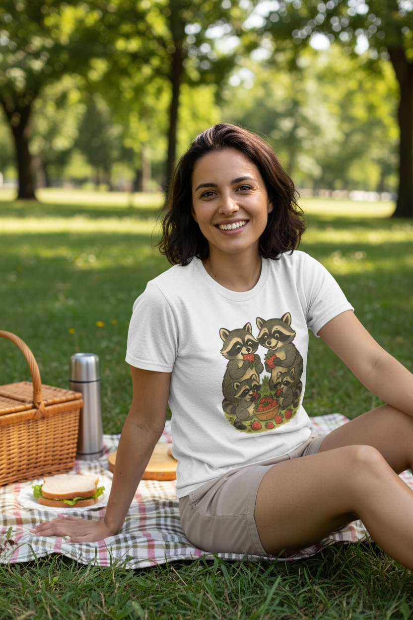 Person in casual outdoor picnic setting