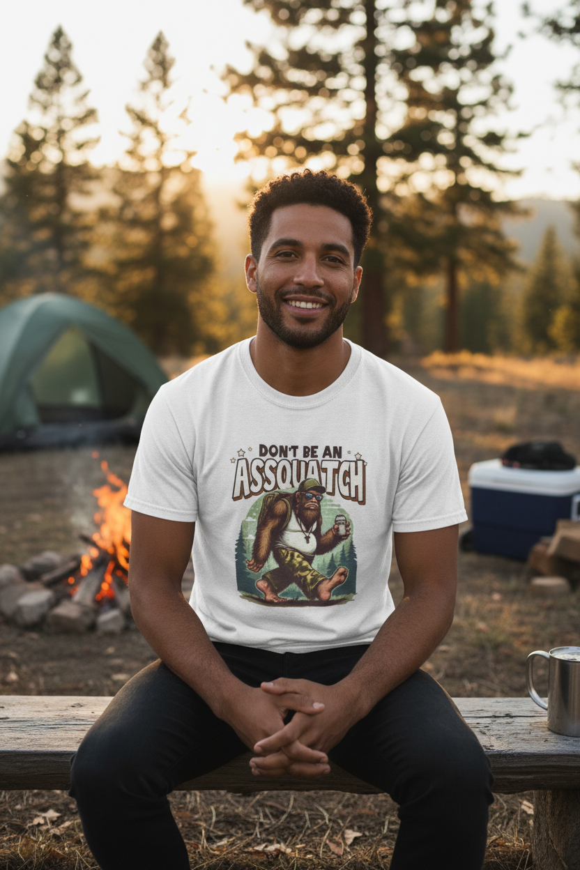 Person sitting by campfire