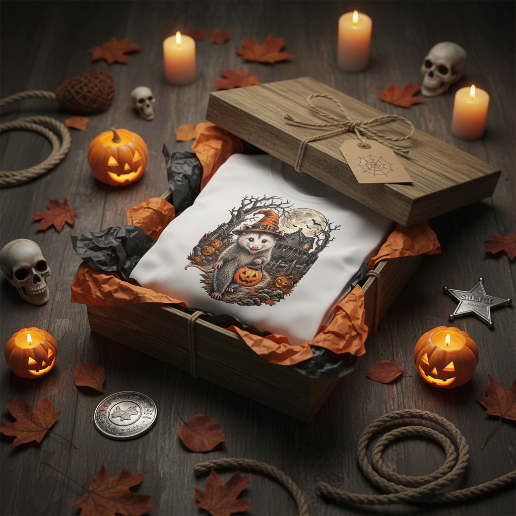 Pete's Haunted Harvest Tee - Western Spooky Gift Box