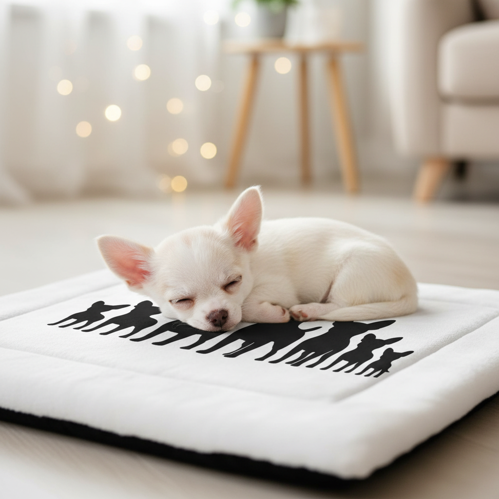 Puppy Nest on Chihuahua Squad Mat