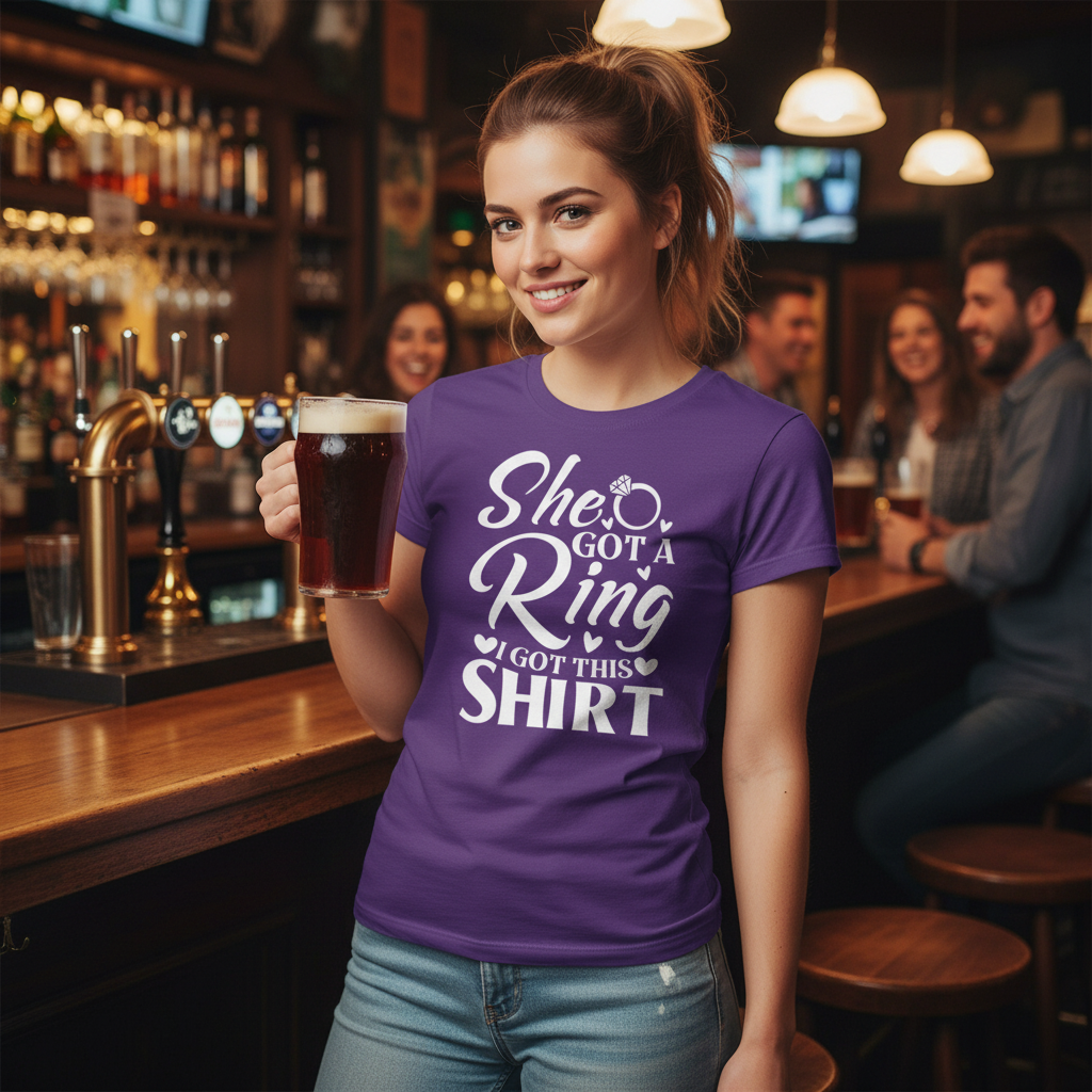 Purple She Got a Ring I Got This Shirt tee