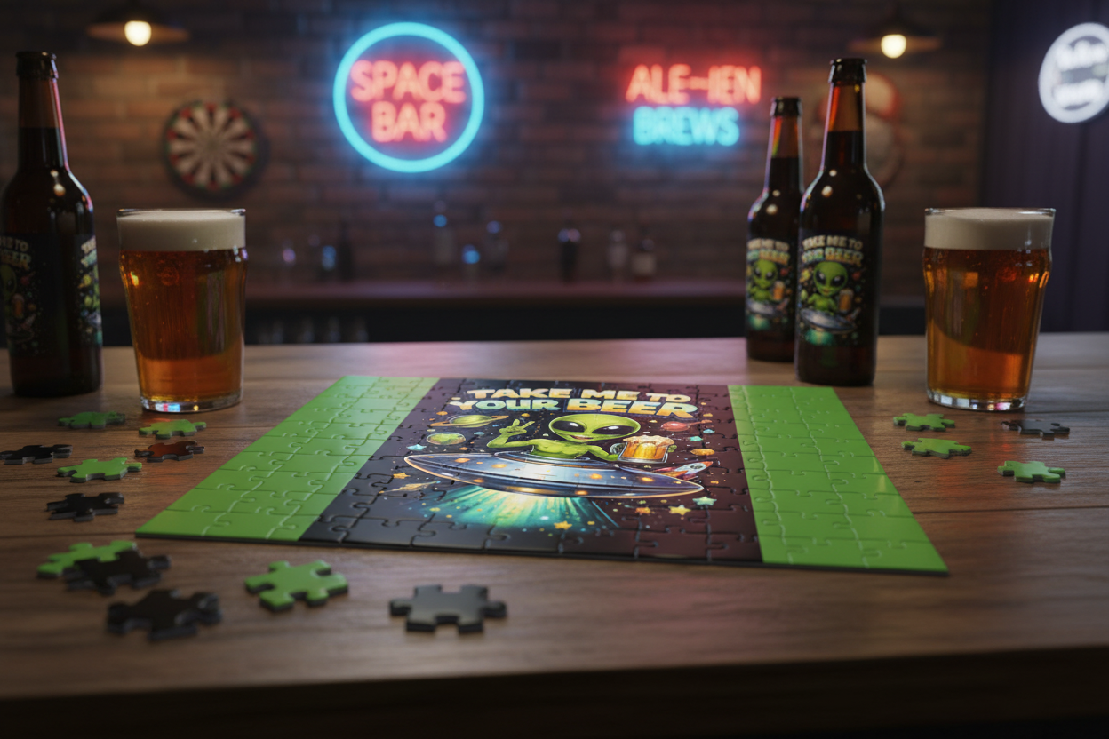 Puzzle on Bar Counter
