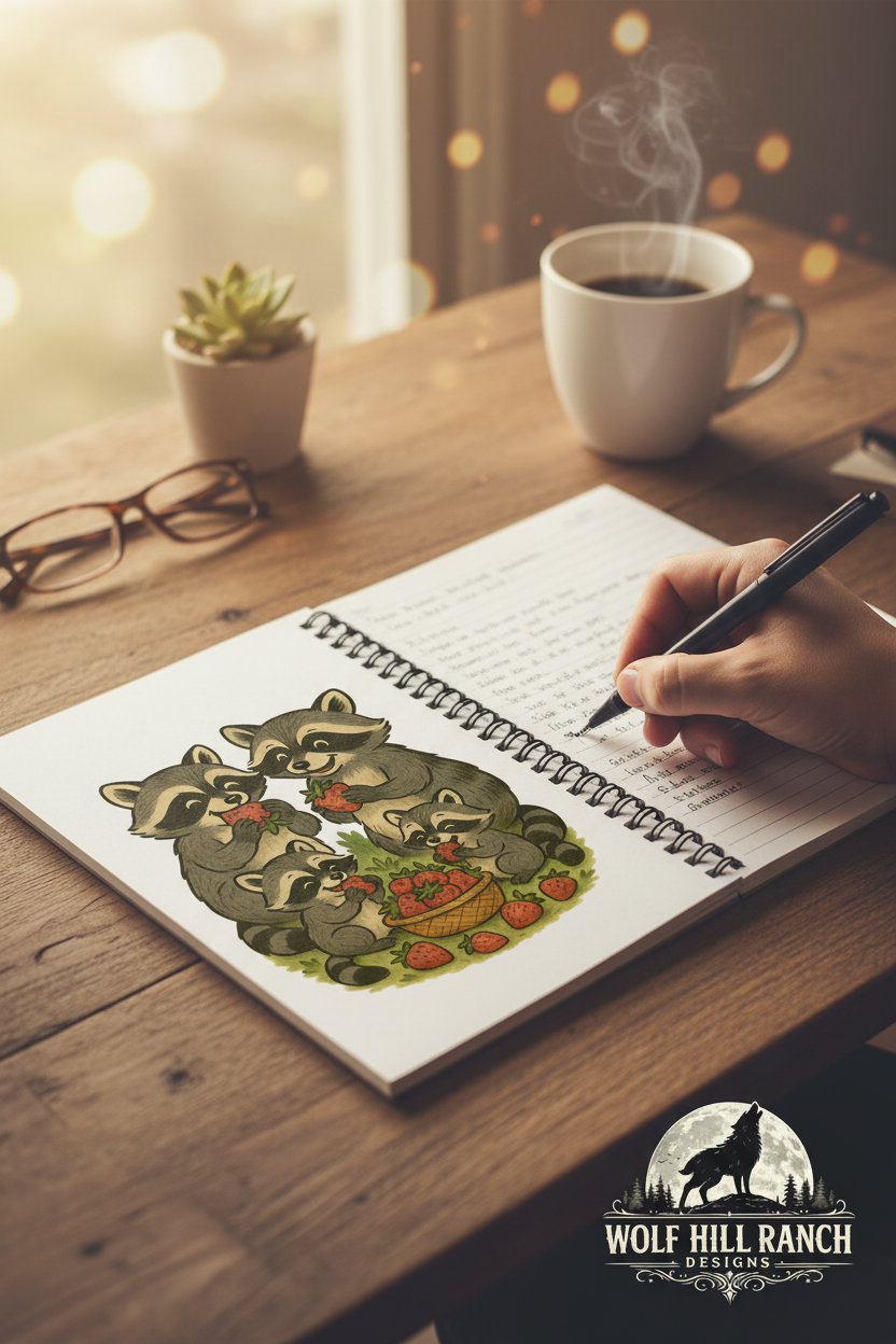 Raccoons Notebook - Writing Moment