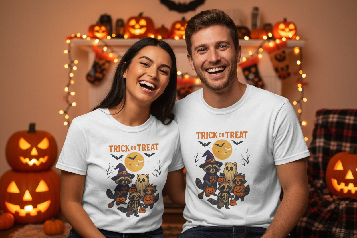 Raccoons Tee - Couple Shot