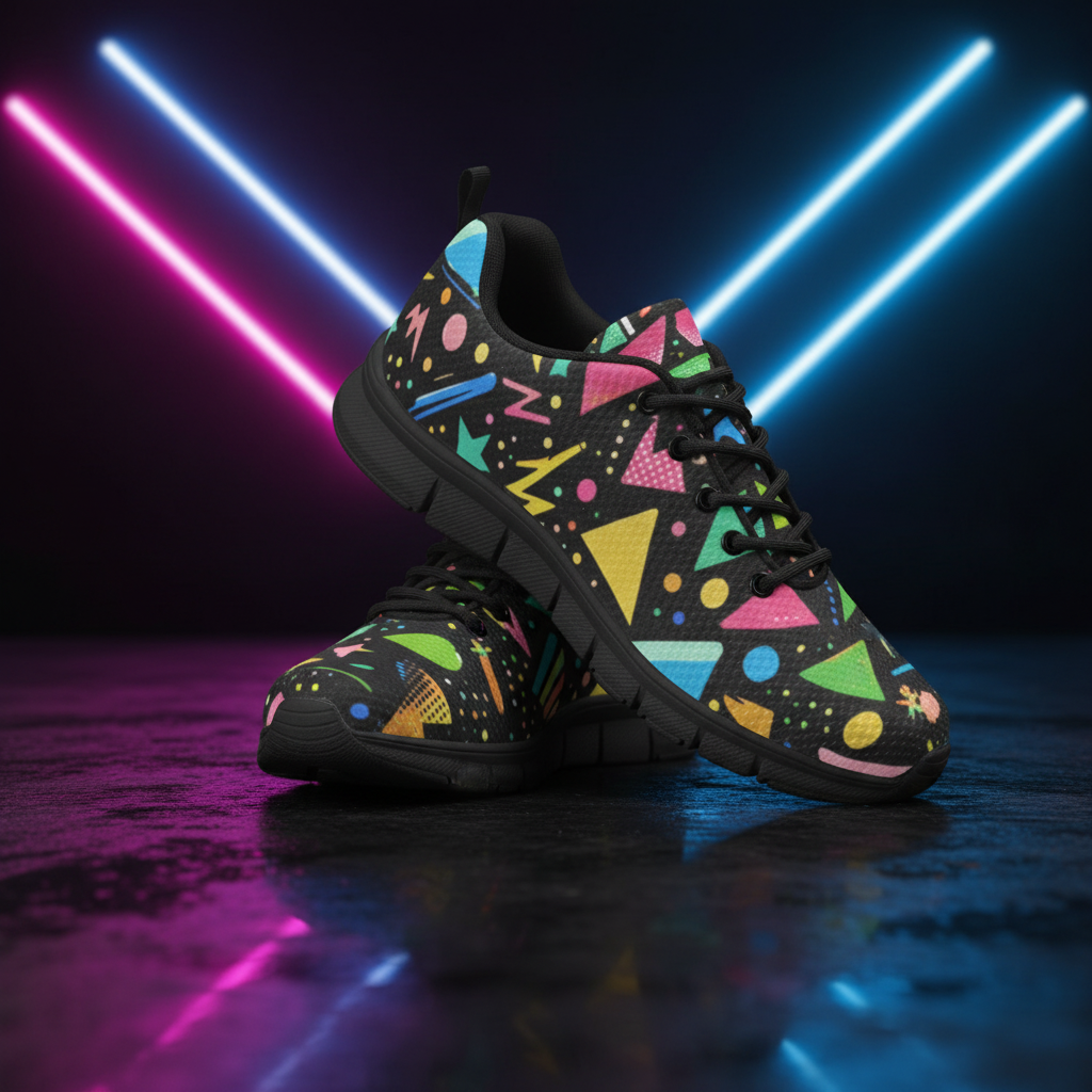 Rad 80s Chaos Sneakers – Close Up