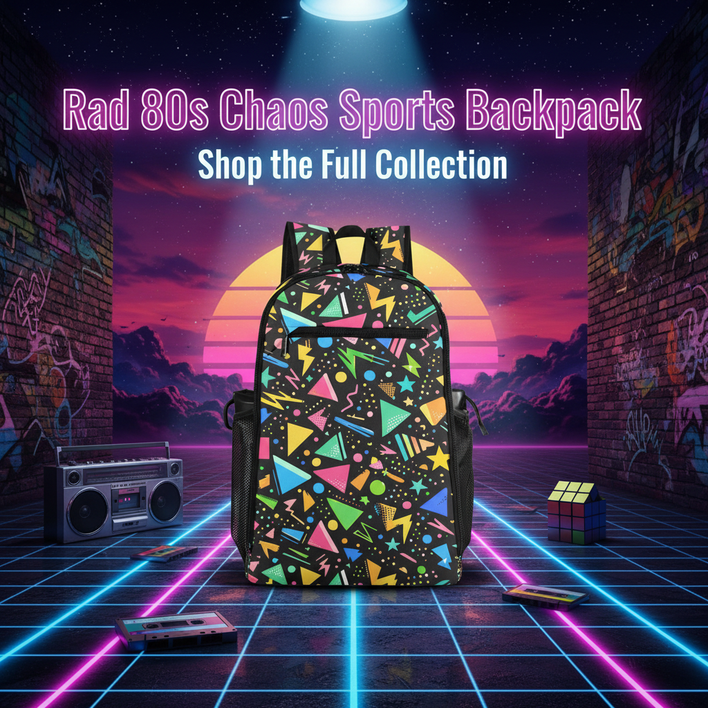 Rad 80s Chaos Sports Backpack – Social Media Sales Ad