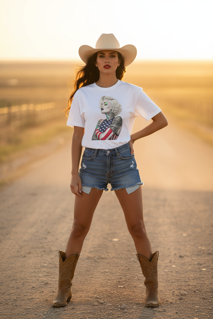 Rebel Icon - Solo Cowgirl White Shirt