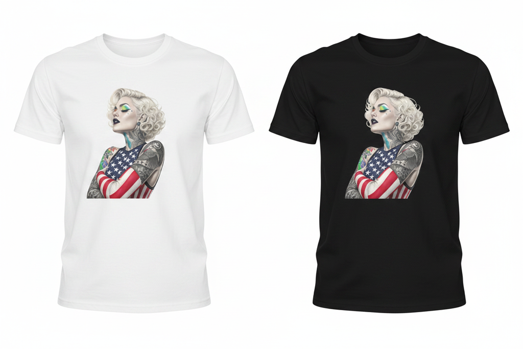 Rebel Icon - White & Black Shirts Side by Side