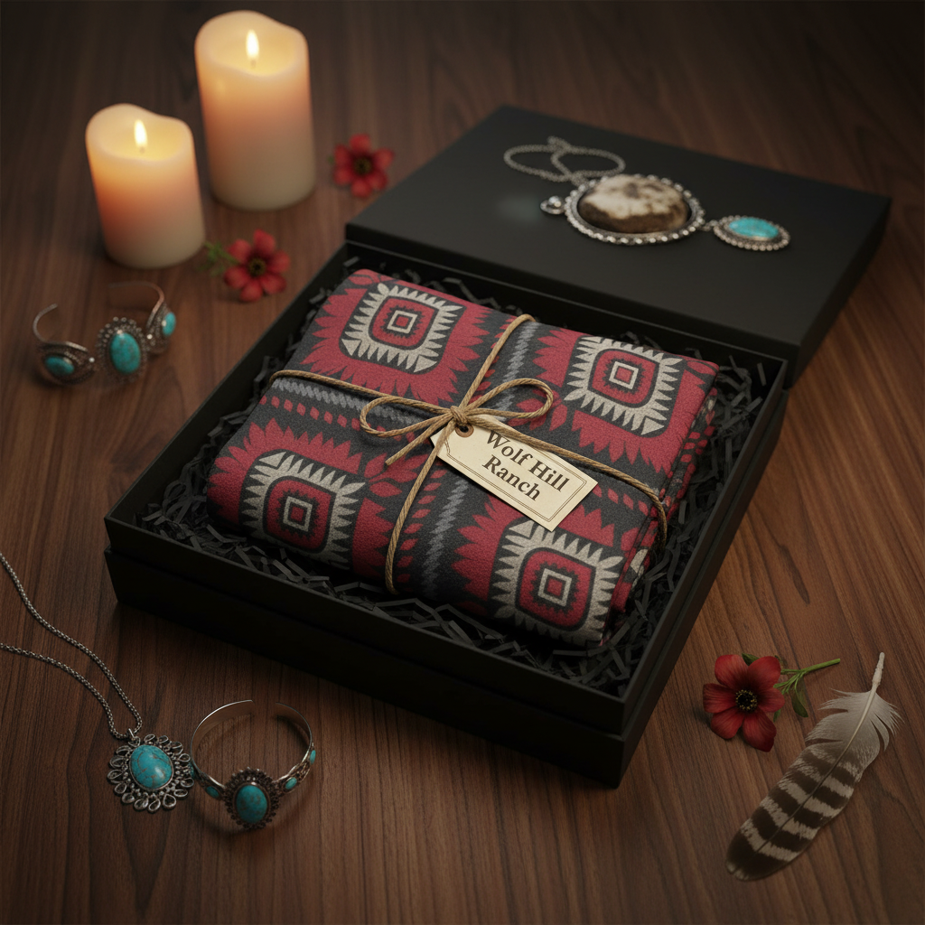 Redrock Aztec Poncho – Gift Box No Sage