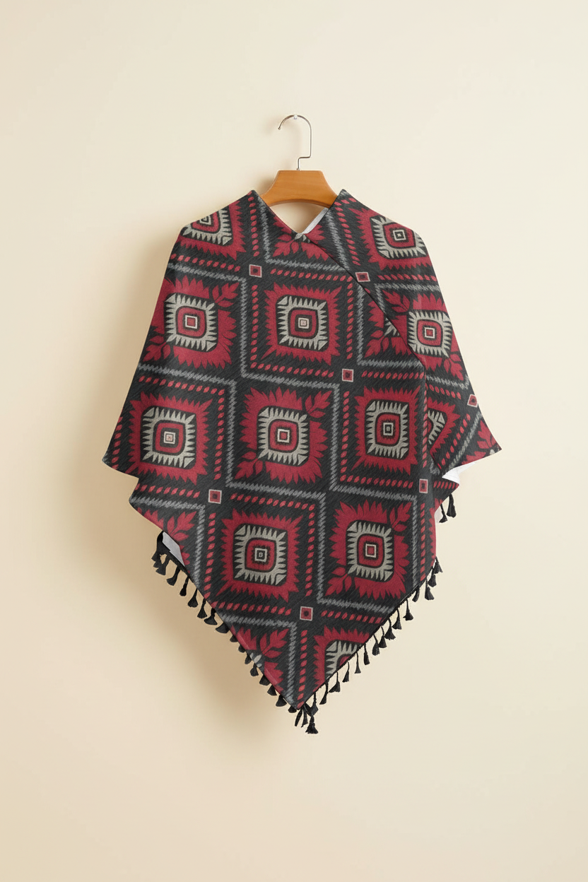 Redrock Aztec Poncho – Hanger Shot