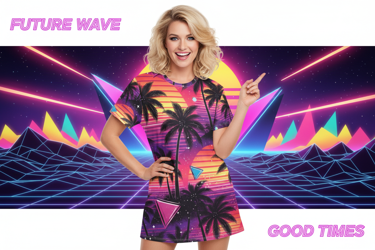 Retro Dress 80s Banner Shop Now