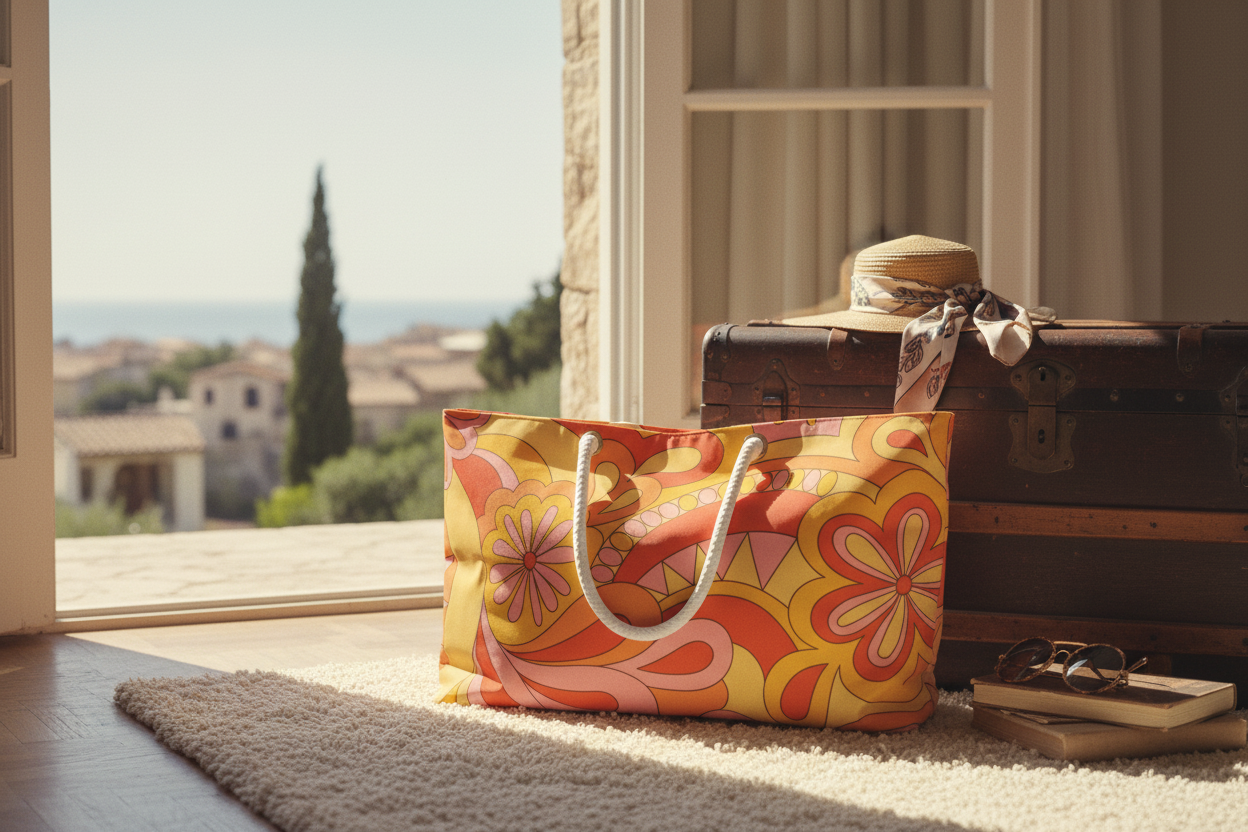 Retro Floral Weekender Bag Travel