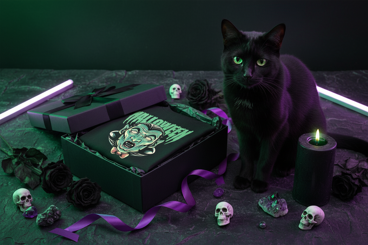 Retro Vampire - Gift Box with Black Cat