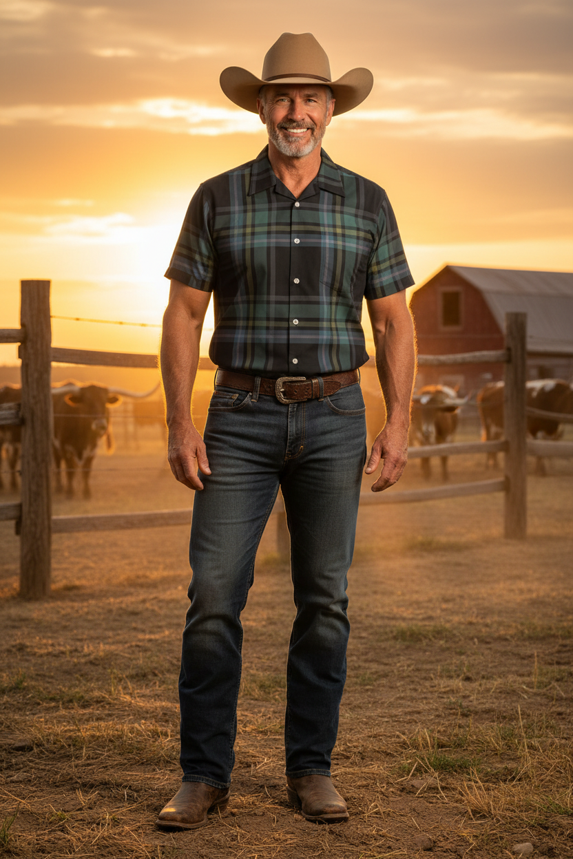 Reynolds Legacy – 50 Year Old Ranch Man Mockup