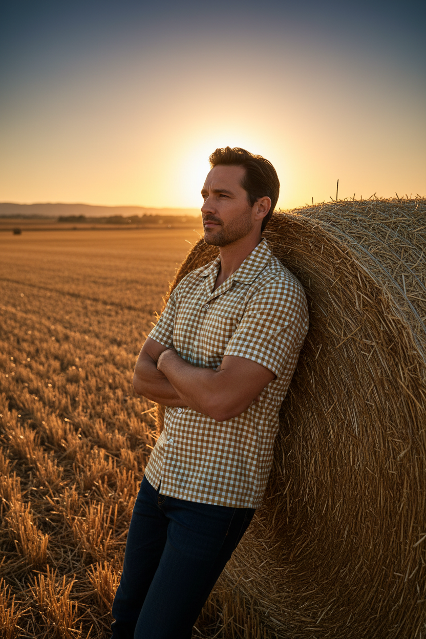 Reynolds Legacy Mockup 2 - Leaning on Hay Bale