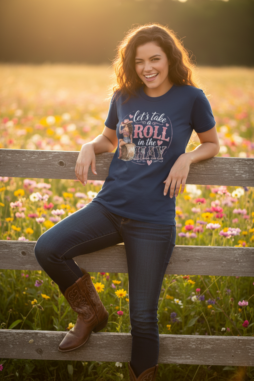 Roll in the Hay Navy Mockup