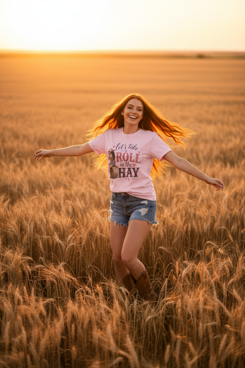 Roll in the Hay Red Mockup