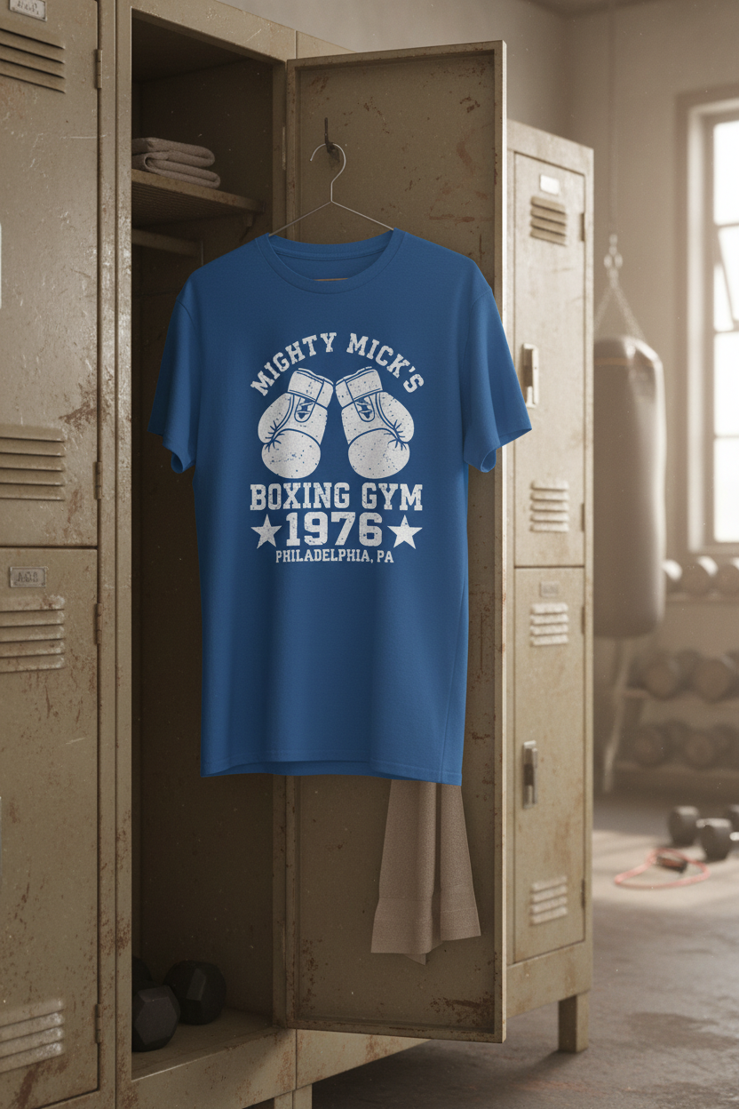Royal Blue Shirt in Gym Locker