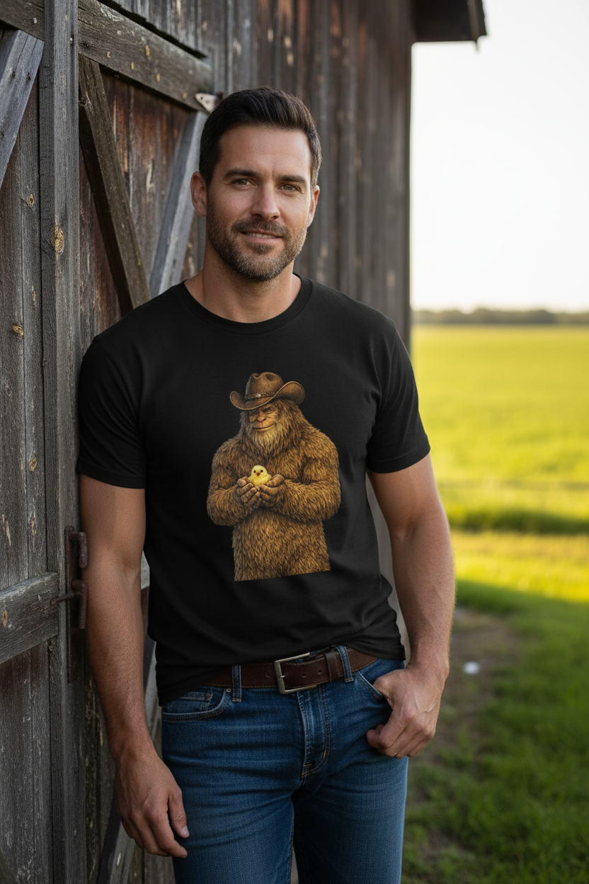 Sasquatch Chick Tee - Black Realistic