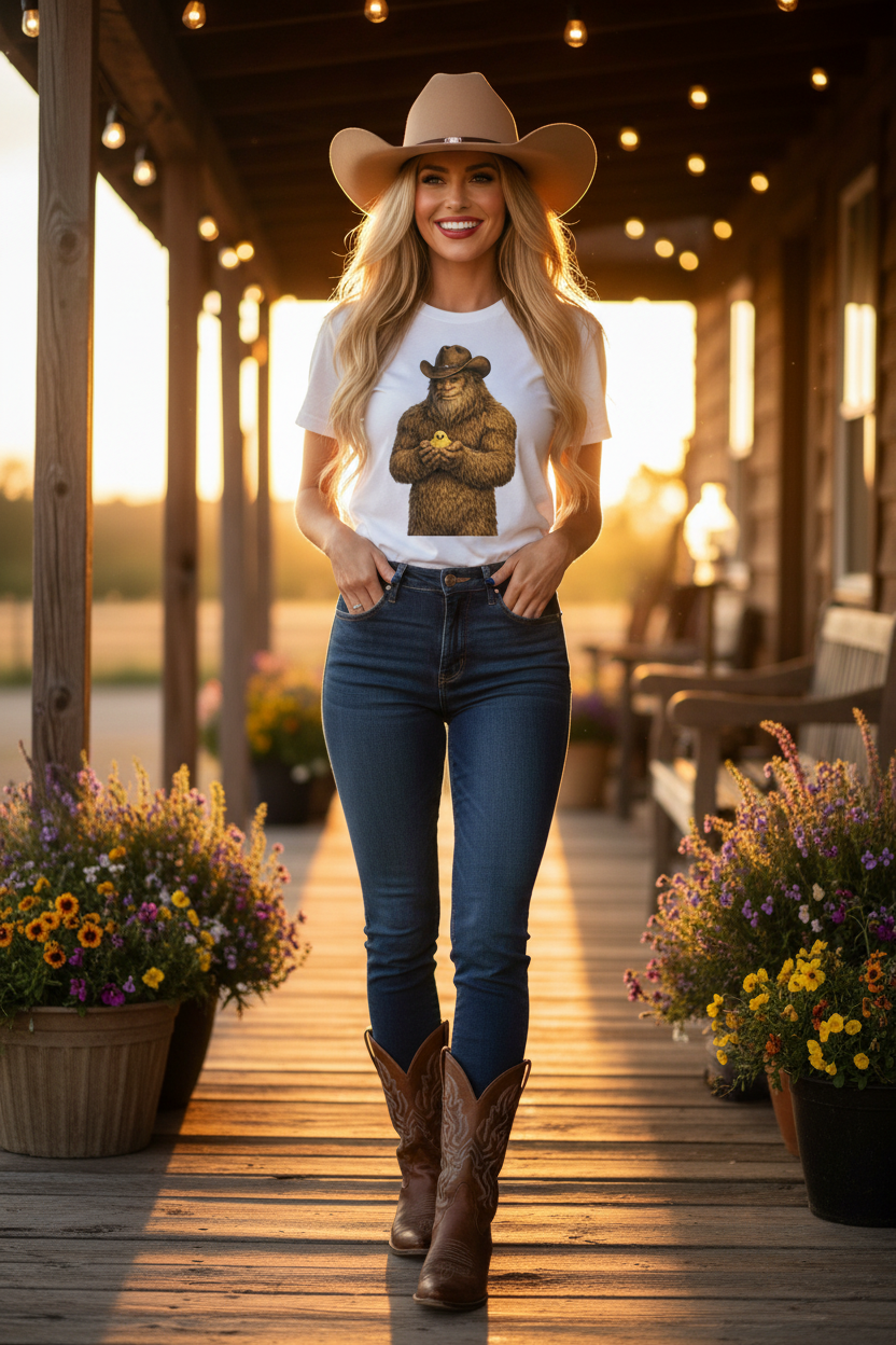Sasquatch Chick Tee - Lady Mockup