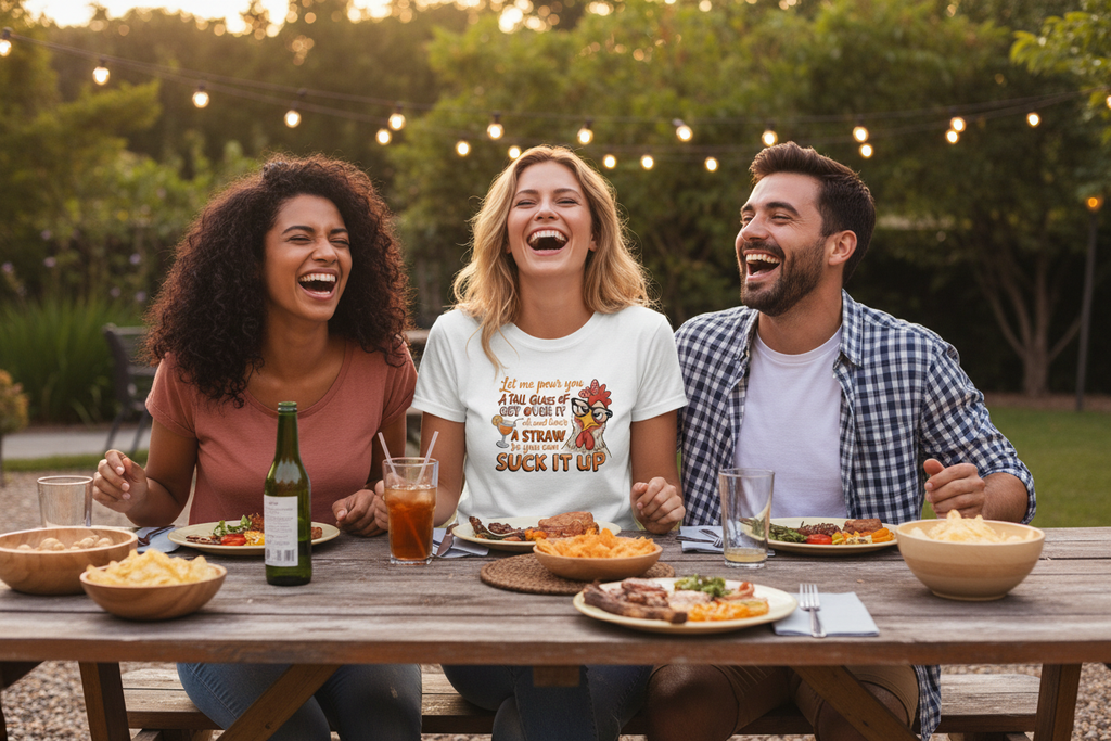 Sassy Chicken Tee – Friends Mockup