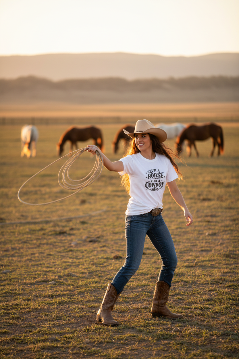 Save A Horse White Tee Lasso Mockup