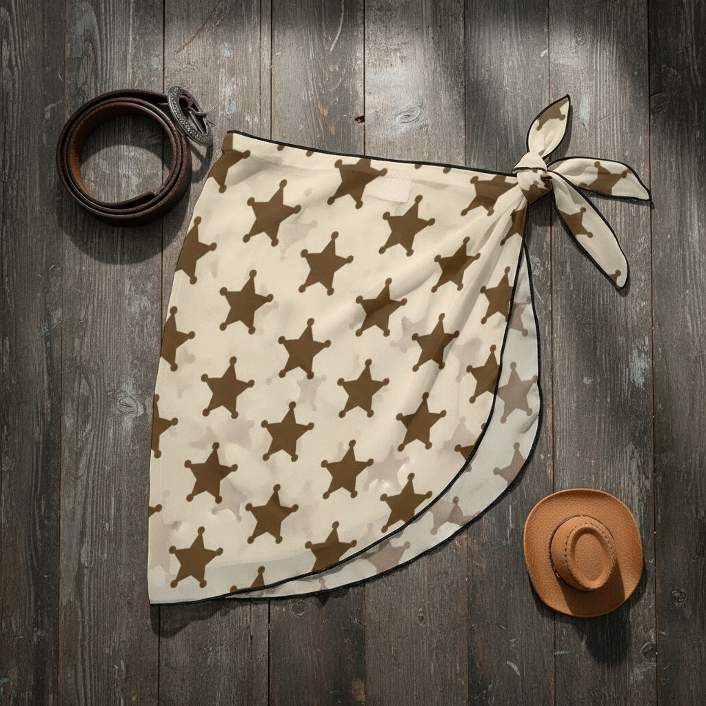 Sheriff Star Sarong Fabric Display
