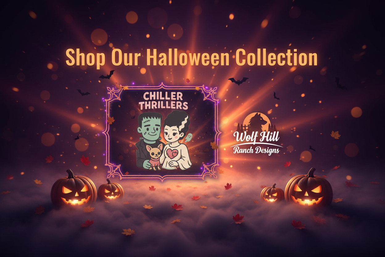 Shop Our Halloween Collection banner - Wolf Hill Ranch Designs